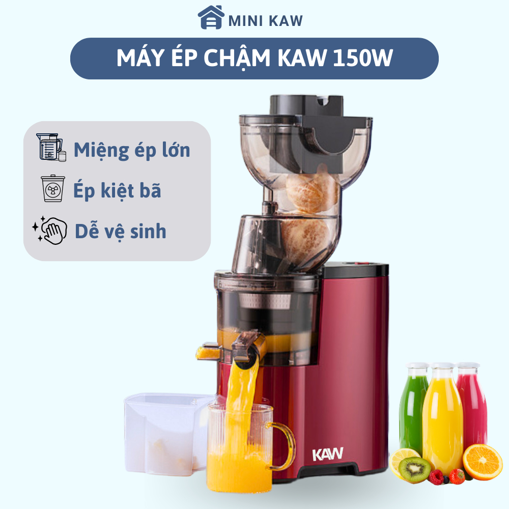 Máy Ép Chậm Công Nghiệp KAW Công Suất 150W, Ép Hoa Quả Trái Cây Giữ Trọn Dinh Dưỡng