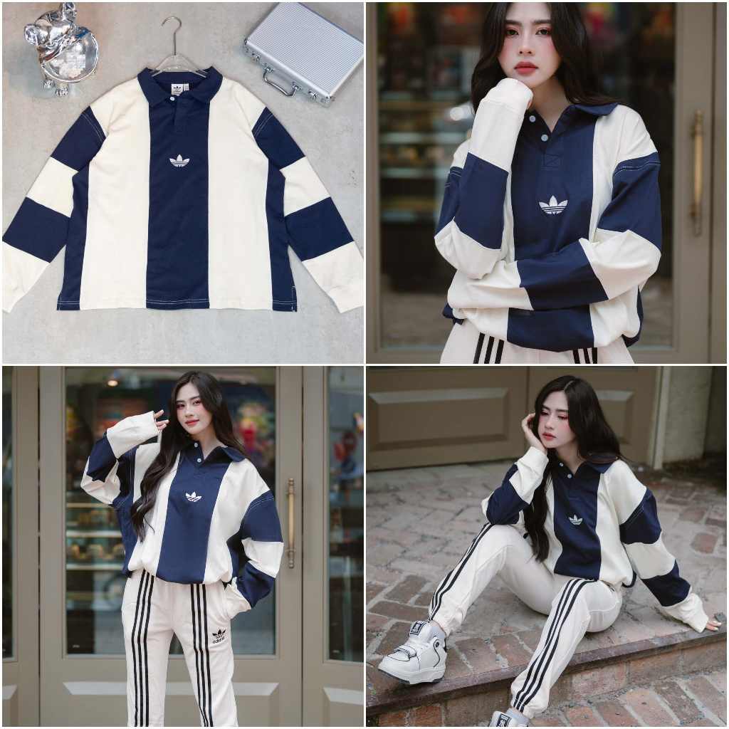 Áo das tay dài chổ sơ mi full màu 3173 A/DI/DAS POLO sọc  Made in CAM/BODIA full tag-code