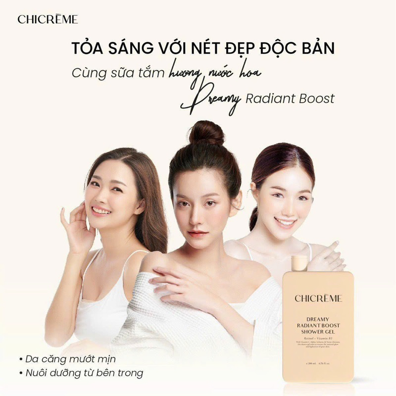 Sữa Tắm Trắng Da Hương Nước Hoa Chicreme 200ml