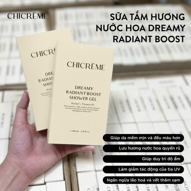 Sữa Tắm Trắng Da Hương Nước Hoa Chicreme 200ml