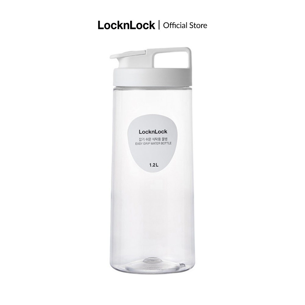 Bình nước nhựa Lock&Lock Easy Grip 1.2L, màu trắng - HAP813WHT