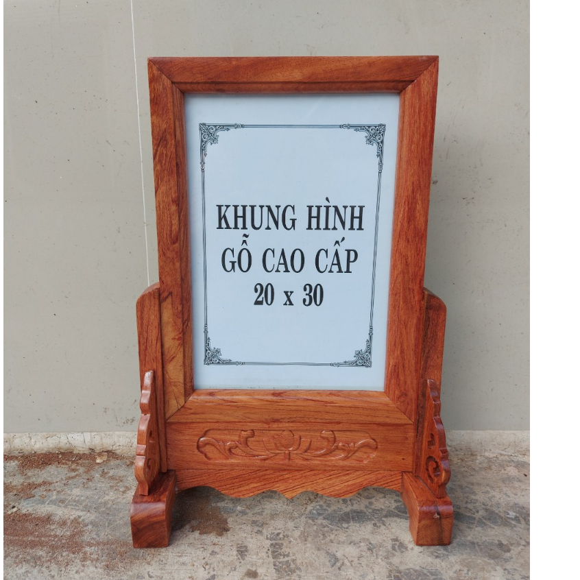 Khung ảnh thờ gia tiên cao cấp, khung hình bàn thờ gỗ hương -Nhiều kích cỡ