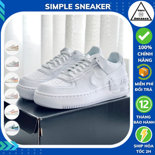 Giày Nike Air Force 1 Shadow All White Chính Hãng 💙SIMPLE SNEAKER💙 AF1 Shadow Trắng Giày Thể Thao Nike Nam Nữ CI0919-100