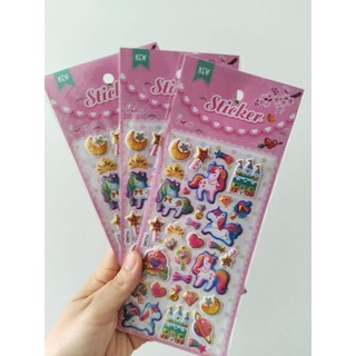 Sticker 3d dễ thương dành cho bé - hình dán công chúa, heo peppa, bánh ngọt, mặt cười