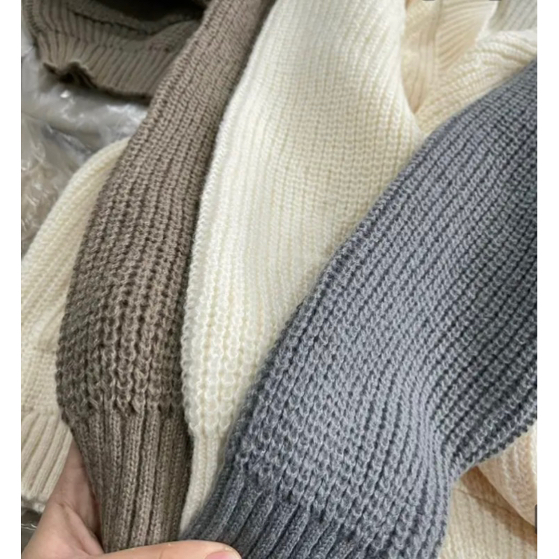 ÁO KHOÁC CADIGAN LEN HẠT GẠO CỔ V TÚI BỤNG TAY BO hàng Quảng Châu