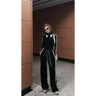 Set đồ bộ set bộ nữ cotton thể thao dài tay sọc trắng phong cách RETRO Ulzzang QCL1 LuciK Shop SB0013