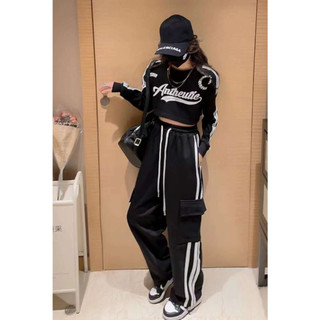 Set Bộ Nữ Thể Thao Authentic Hoạ Tiết Sọc Phong Cách RETRO ULZZANG QCL1 LuciK Shop SB0014