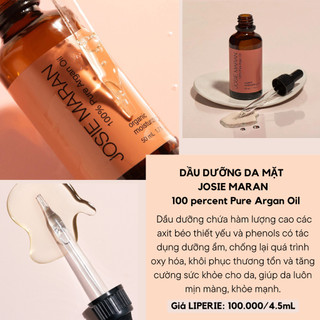 [Josie Maran] Dầu dưỡng hữu cơ Josie Maran 100% Organic Argan Oil
