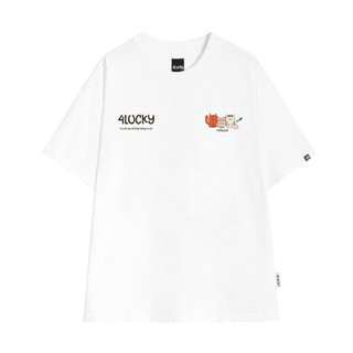 Áo phông rộng nam nữ 6048 4lucky - tay lỡ form rộng oversize streetwear