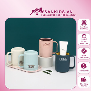 Cốc đánh răng có quai chữ home cao cấp