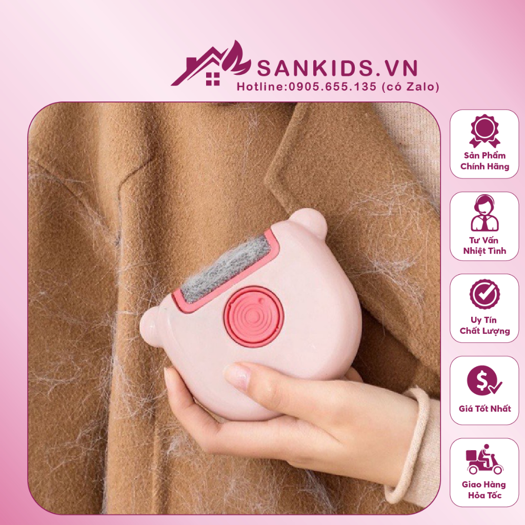 Cây Lăn Loại Bỏ Tóc Và Lông Dính Trên Quần Áo 3 Trong 1 Tiện Dụng