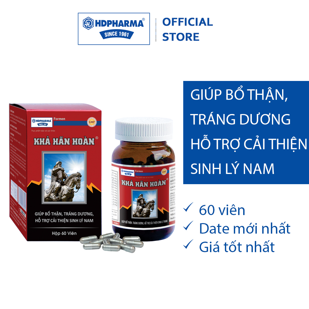 KHẢ HÃN HOÀN - Giúp Bổ Thận Tráng Dương, Hỗ Trợ Cải Thiện Sinh Lý Nam