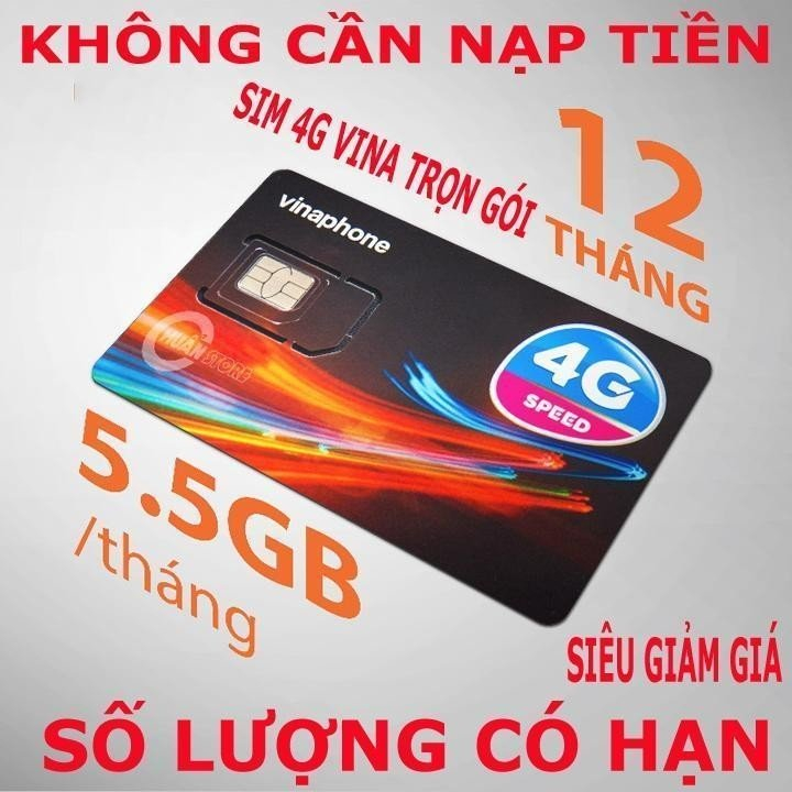 SIM 4G D500 Vinaphone trọn gói 12 tháng không cần nạp tiền duy trì