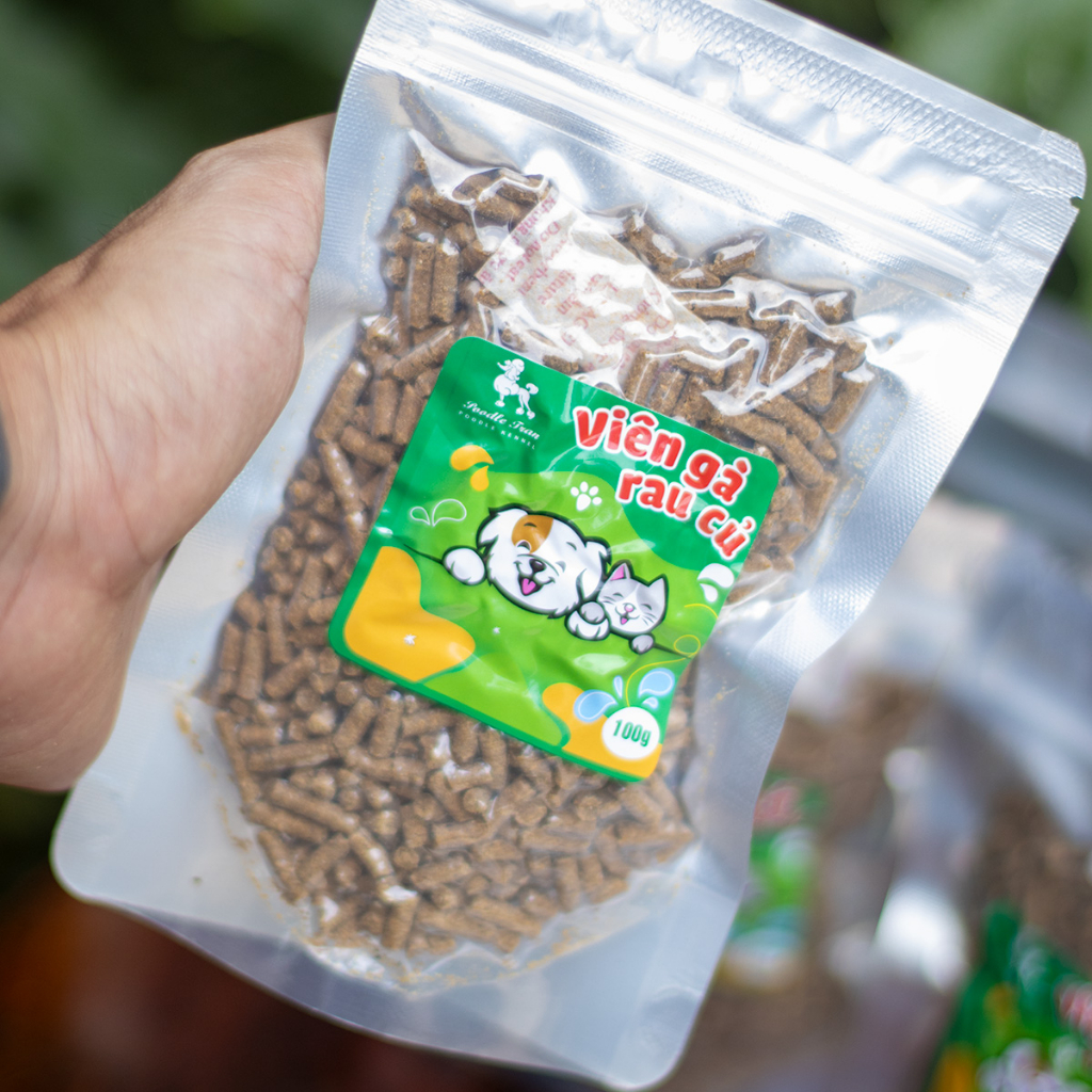 VIên Gà Rau Củ Thức Ăn Dinh Dưỡng Bổ Sung Đạm , Chất Xơ Cho Chó Mèo Thú Cưng