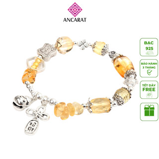 Vòng tay đá thạch anh tóc mix mèo chiêu tài, tài lộc - Ancarat