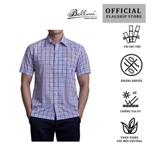 [New Arrival] Áo sơ mi nam ngắn tay BELLUNI vải sợi tre - ABN.BP.BE.248.R4