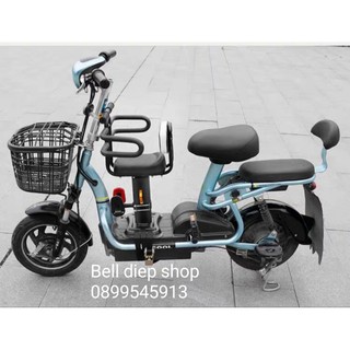 Ghế ngồi xe đạp điện, xe máy tay ga cho bé cao cấp có tăng đưa
