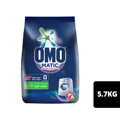 Bột Giặt Omo Matic 5.7kg~6kg (Máy Giặt Cửa Trước - Xanh Dương)