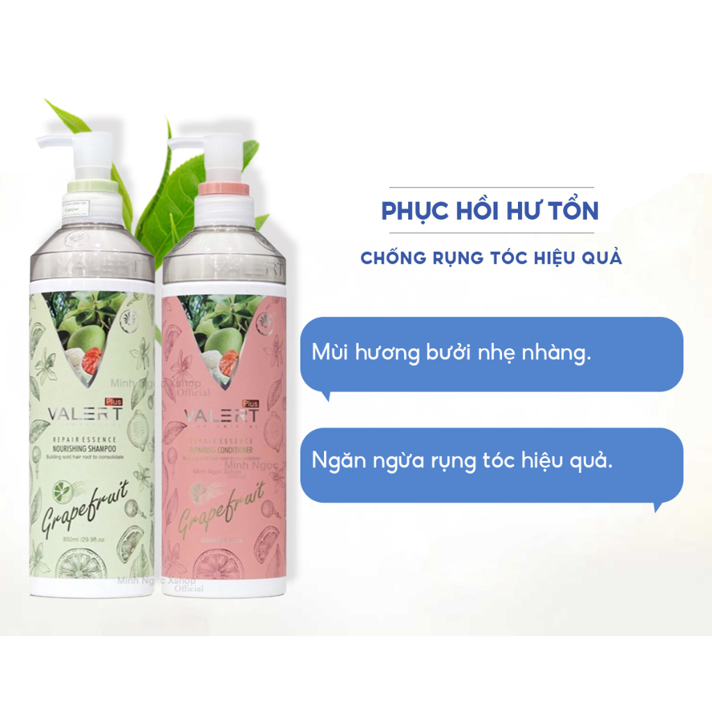 Dầu gội xả bưởi chống rụng kích thích mọc tóc VALERT GRAPEFRUIT 850ML