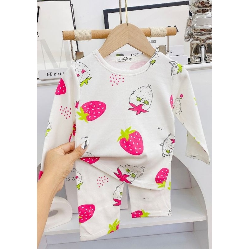 Bộ dài tay thu đông bé gái size đại chất cotton xuất Nhật mịn đẹp