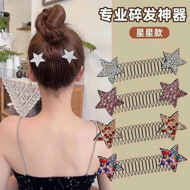 Lược Cài Tóc Hình Ngôi Sao Đính Đá trẻ trung và tạo điểm nhấn cho chị em phụ nữ|HD96