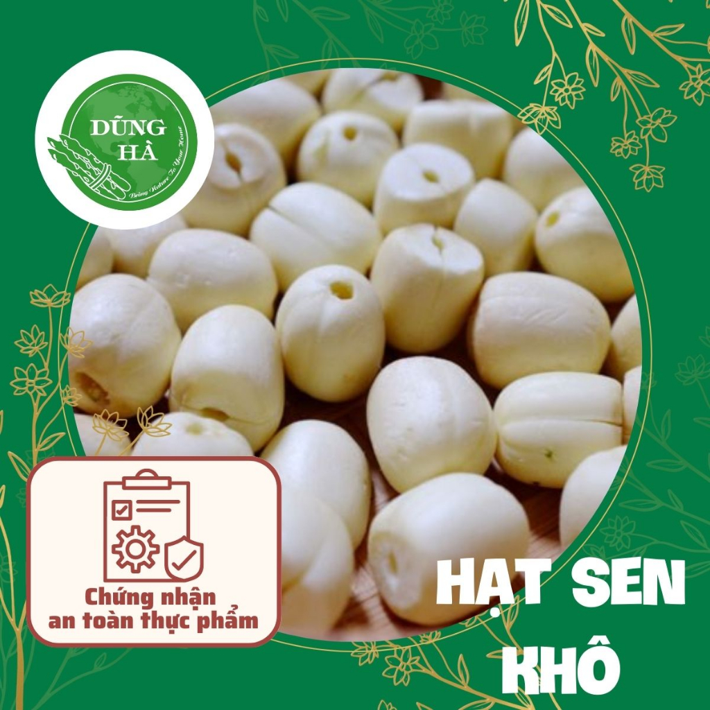 Hạt Sen Huế Khô Thơm Ngon - Loại 1 Hàng Chất Lượng Cao - Hầm bung nở bở