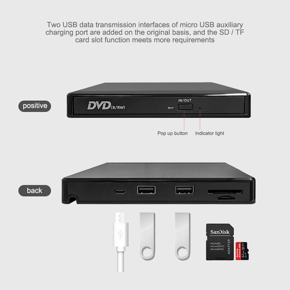 Đầu ghi DVD ngoài USB 3.0 mỏng Đầu đọc di động Đầu đọc ổ đĩa quang cho máy tính xách tay Đầu ghi DVD,ổ đĩa