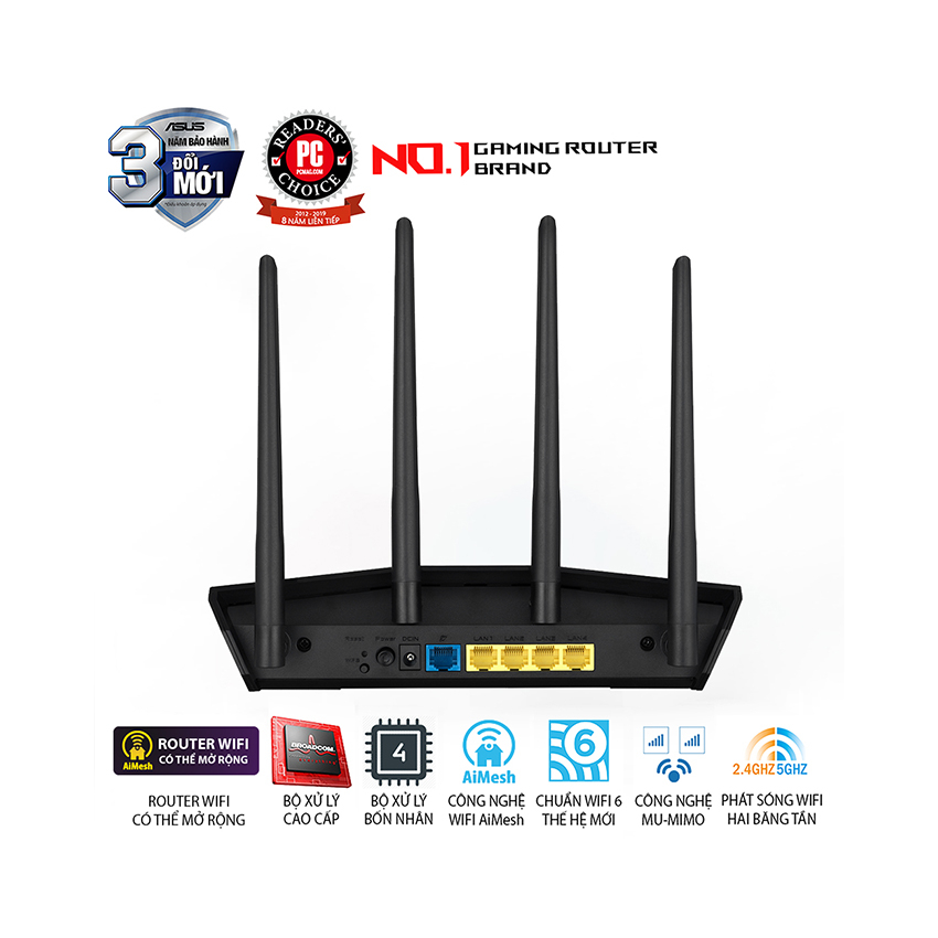 BỘ PHÁT WIFI 6 ASUS RT-AX57 WIRELESS AX3000
