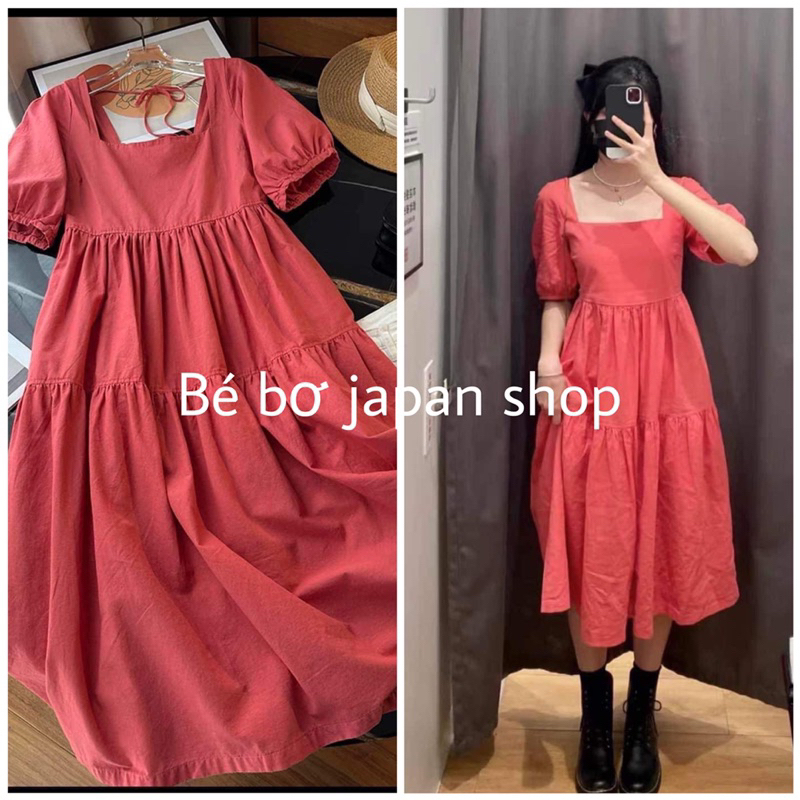 Đầm linen U.ni qlo Nhật