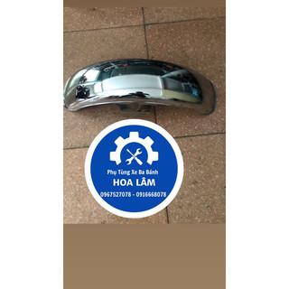 Dè inox bánh trước phuộc đơn 50li - 60li xe ba bánh - xe ba gác loại dày
