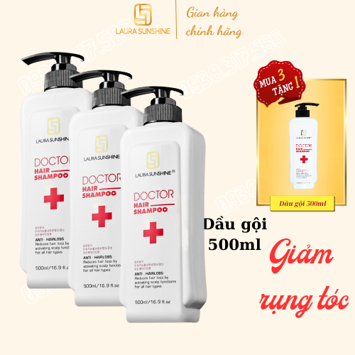 Dầu gội hỗ trợ giảm rụng tóc và kích thích mọc tóc Doctor Hair Laura Sunshine 500ml - Nhật Kim Anh