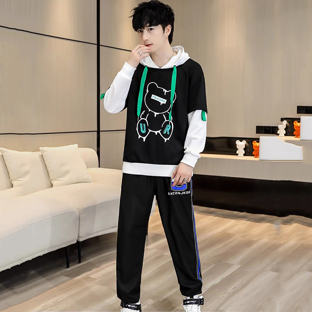 Bộ quần áo nam nữ STYLE MARVEN áo hoodie phối quần jogger siêu ngầu - SET GHEP TOP 203 + JOGGER 75