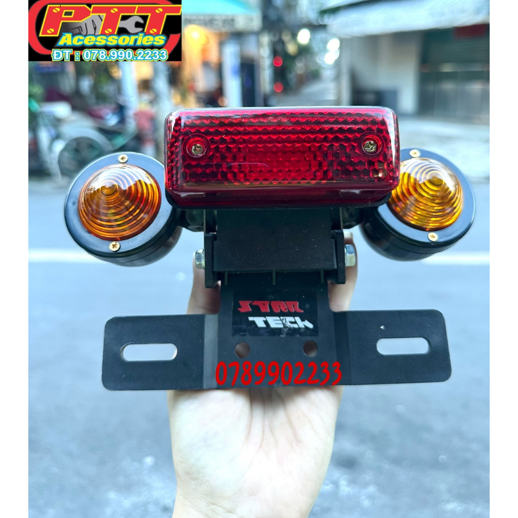ĐÈN HẬU CHẾ CÓ XI NHAN DÀNH CHO XE CHALY - 67 - CUB - CAFE RACER