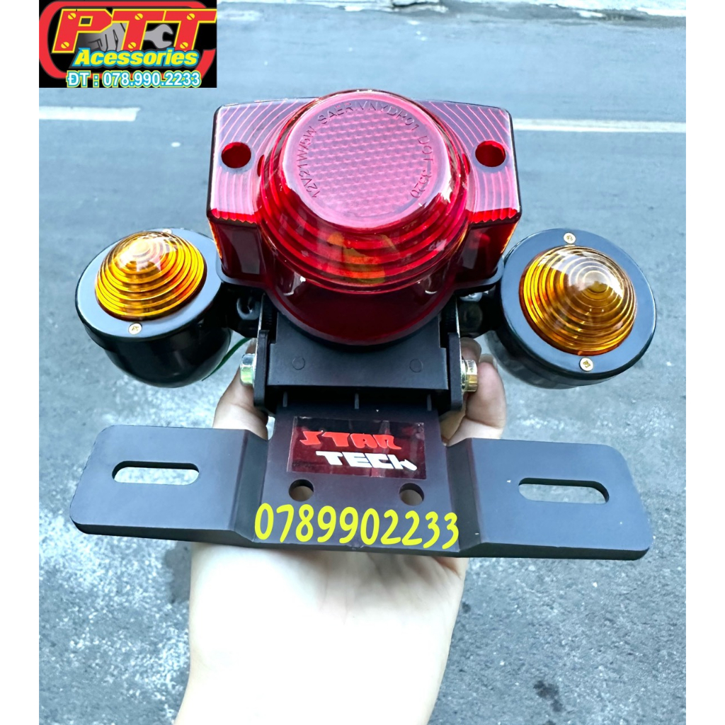 ĐÈN HẬU CHẾ CÓ XI NHAN DÀNH CHO XE CHALY - 67 - CUB - CAFE RACER