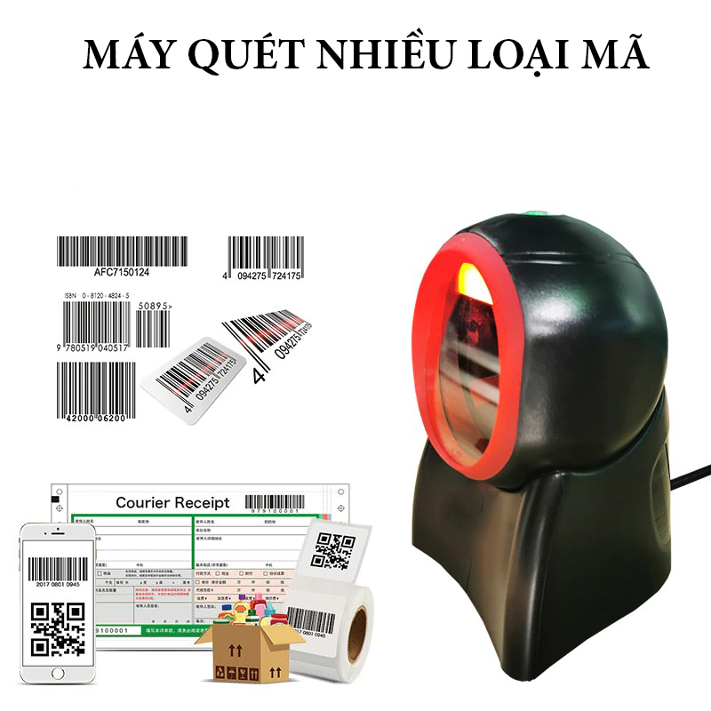 Máy quét mã vạch đa tia  KAW công nghệ CMOS để bàn quét tất cả các loại mã, siêu nhanh nhạy Bảo hành 12 tháng