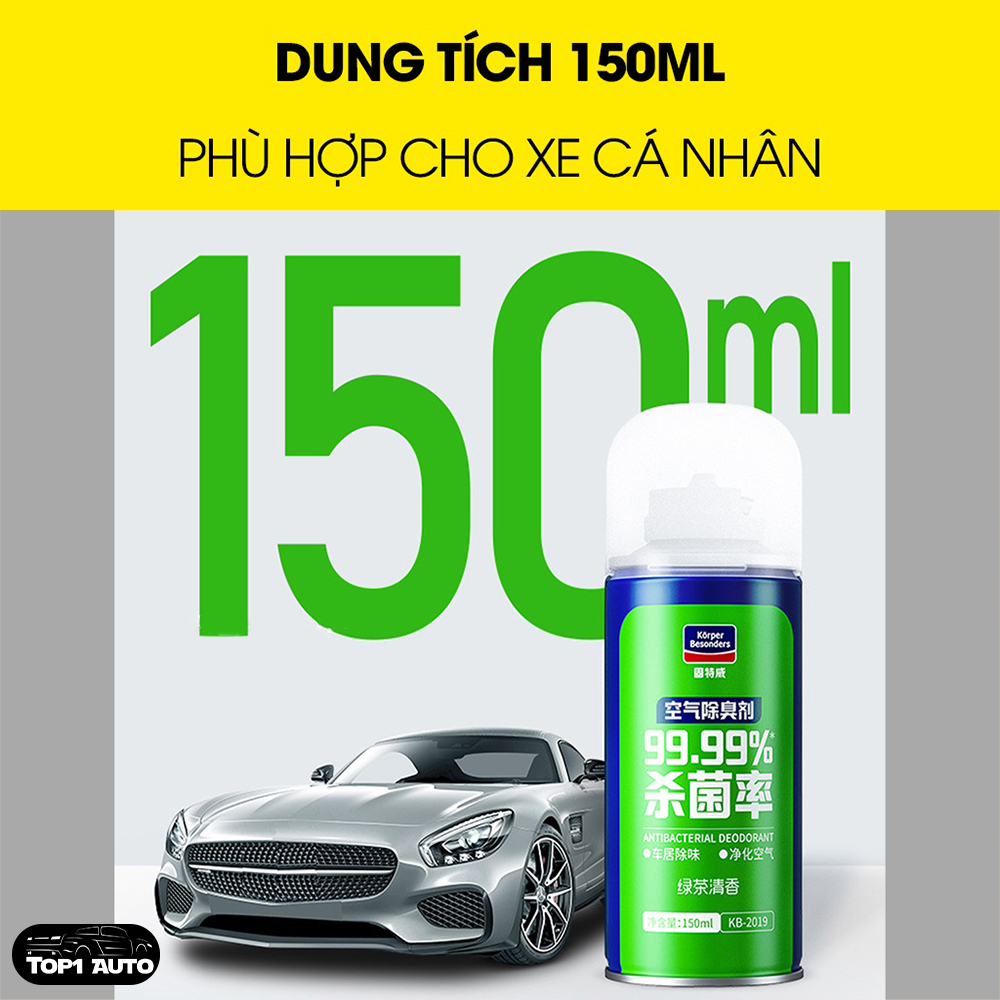 Chai xịt khử mùi diệt khuẩn ô tô Korper Besonders chính hãng hương thơm nước hoa cao cấp loại bỏ mùi nội thất xe hơi