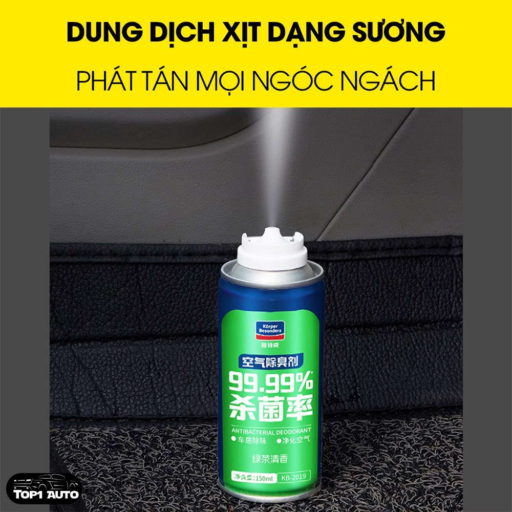Chai xịt khử mùi diệt khuẩn ô tô Korper Besonders chính hãng hương thơm nước hoa cao cấp loại bỏ mùi nội thất xe hơi