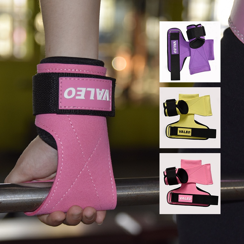 Găng Tay Tập Gym Kết Hợp Quấn Cổ Tay,Dây Kéo Lưng,Strap da bò chính hãng VALEO cao cấp