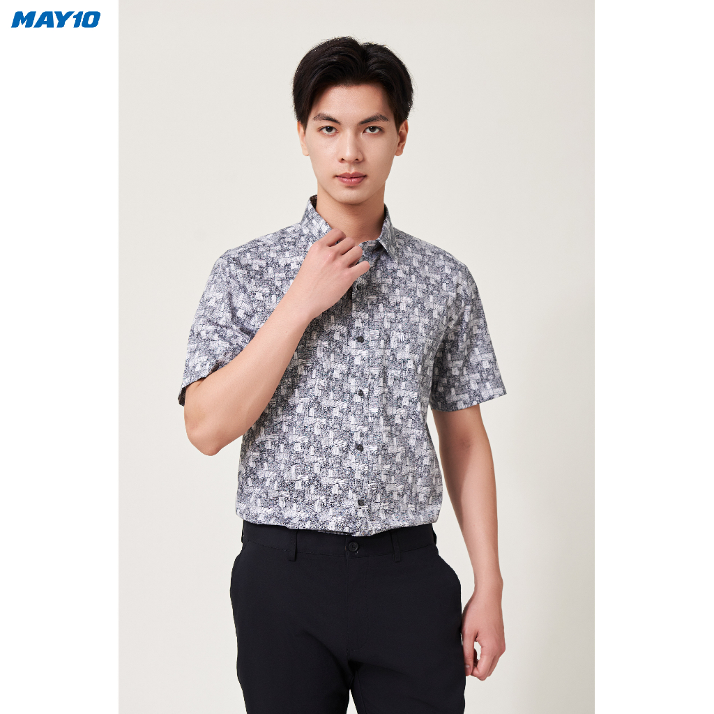 Sơ mi nam cộc tay May 10 form Regular mã 010120003 AH230