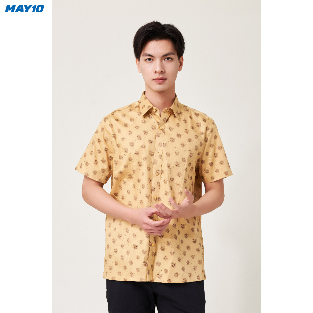 Sơ mi nam cộc tay May 10 form Regular mã 010120003 AH235