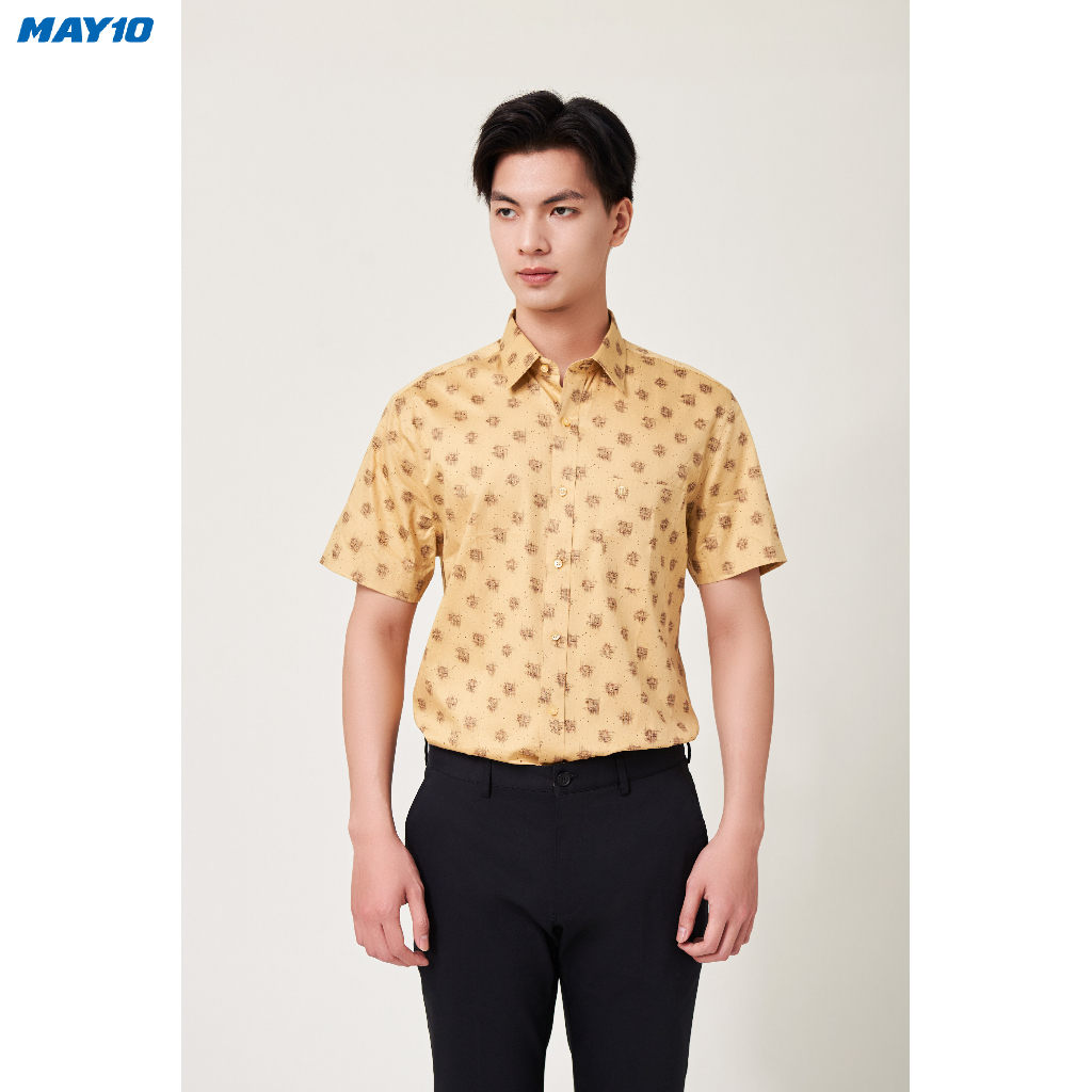 Sơ mi nam cộc tay May 10 form Regular mã 010120003 AH235