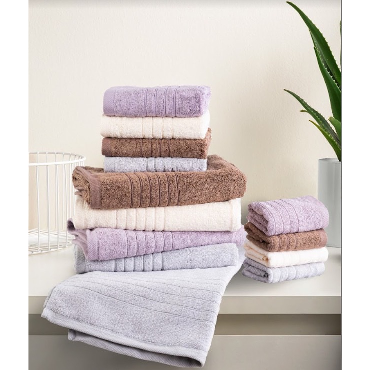 Khăn sợi tre 100% Bambo Hanvico siêu mềm mịn, kháng khuẩn an toàn với làn da giao màu ngẫu nhiên