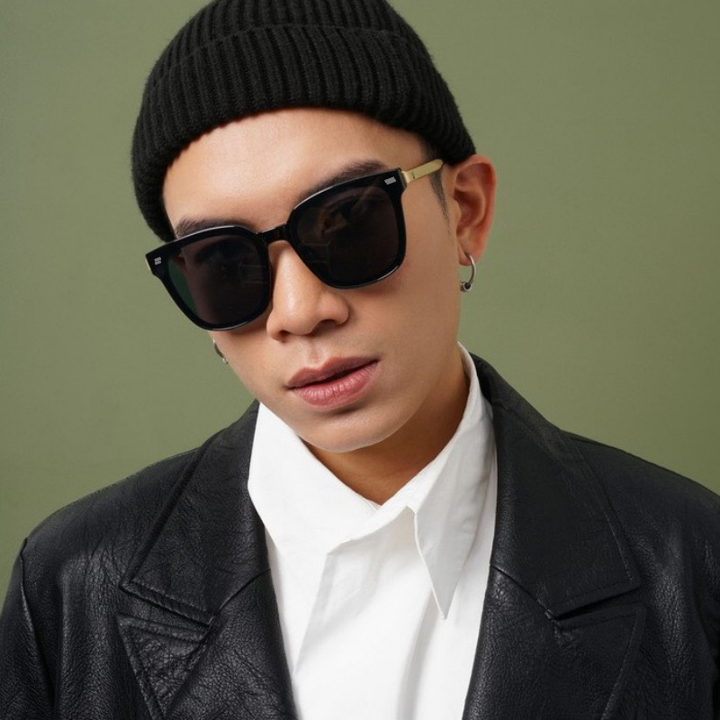 Kính râm đen nam nữ cao cấp SANTONY kính mắt mèo thời trang chống tia uv