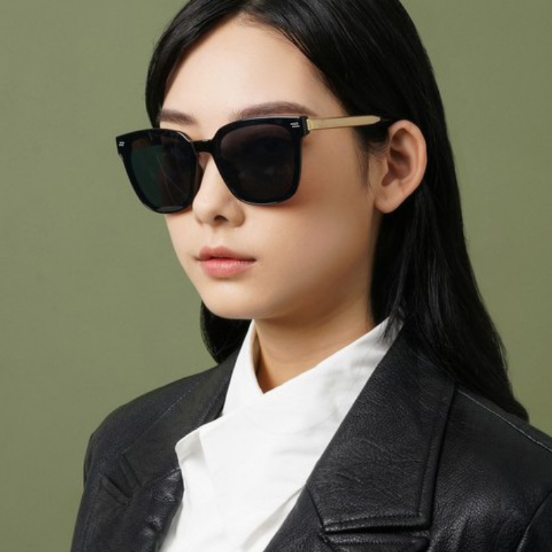 Kính râm đen nam nữ cao cấp SANTONY kính mắt mèo thời trang chống tia uv