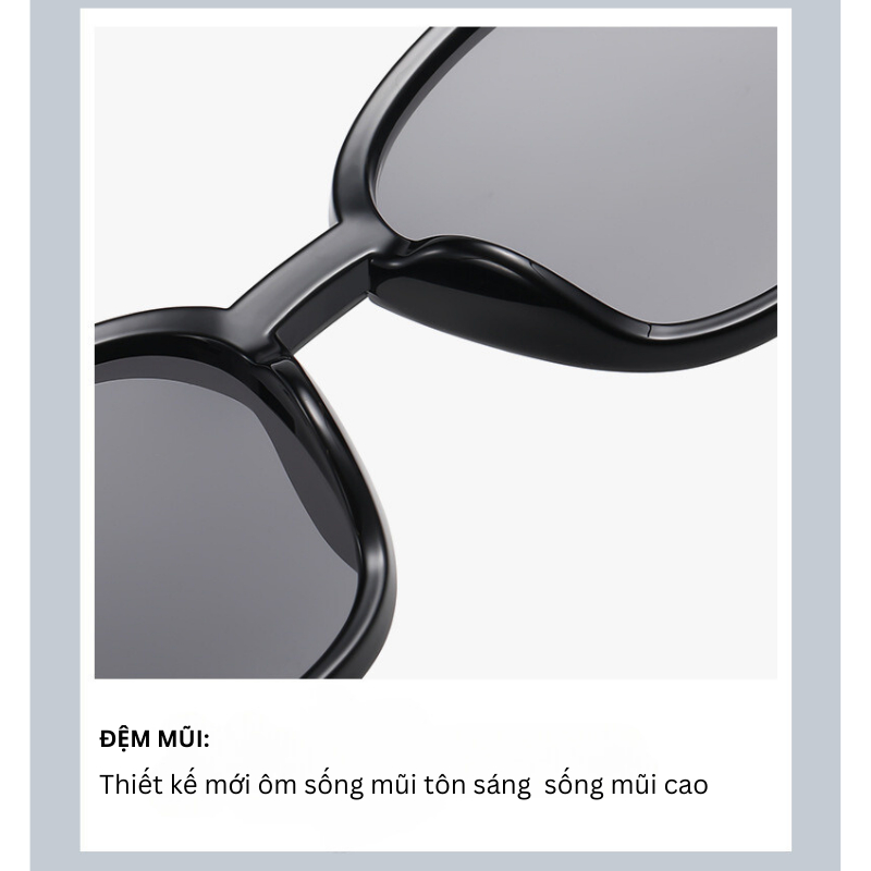 Kính râm đen nam nữ cao cấp SANTONY kính mắt mèo thời trang chống tia uv