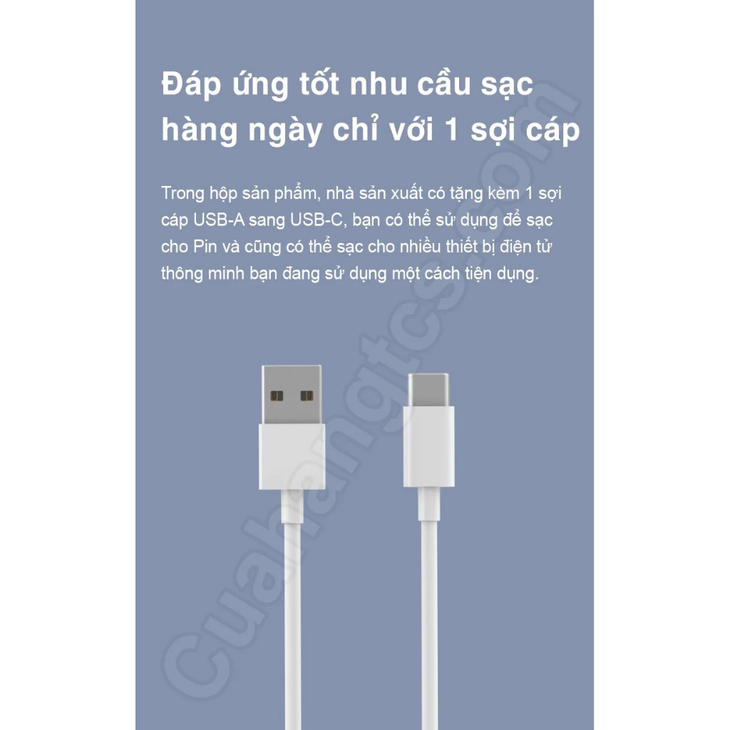 Pin sạc dự phòng XM10000mAh 22.5W - PB100DZM- gen3 PLM13ZM bản sạc nhanh