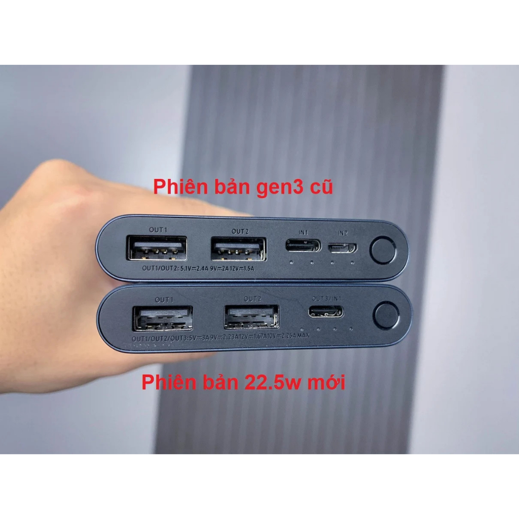 Pin sạc dự phòng XM10000mAh 22.5W - PB100DZM- gen3 PLM13ZM bản sạc nhanh