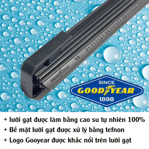 Lá lúa , lưỡi gạt mưa silicone  ô tô - thương hiệu Goodyear chính hãng