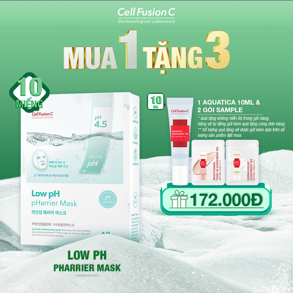 Mặt Nạ Cấp Ẩm Và Cân Bằng Độ pH Cell Fusion C Low pH pHarrier Mask