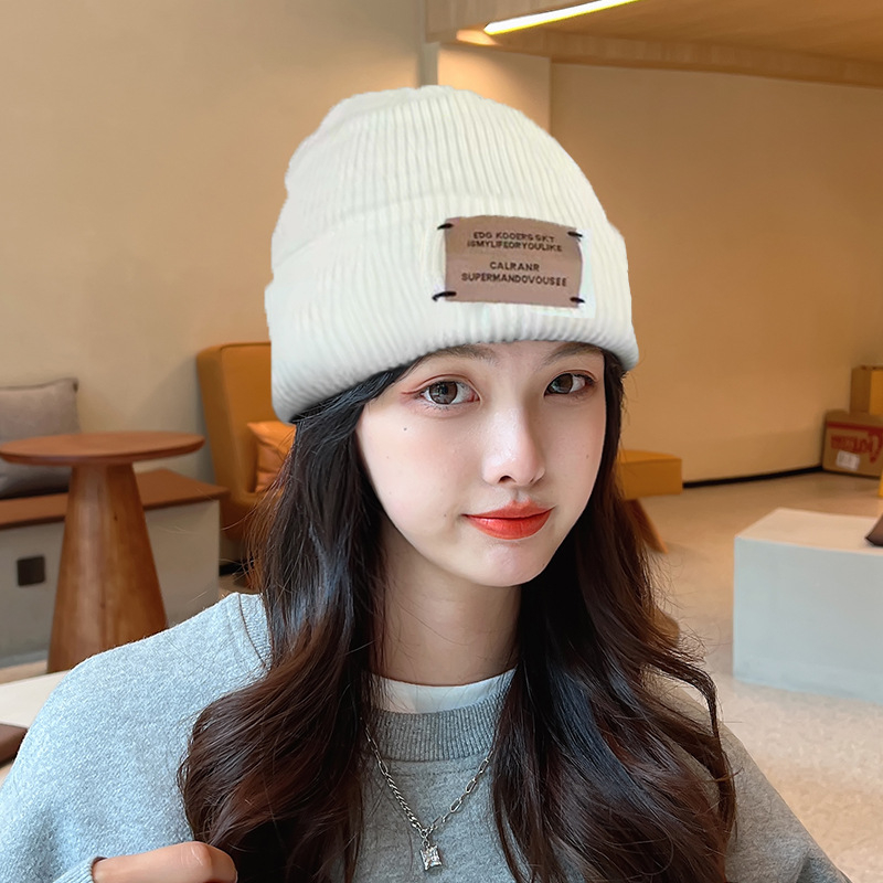 Mũ nón len beanie cá tính kèm tag phong cách ulzzang unisex giá rẻ thời trang thu đông - Nalita shop